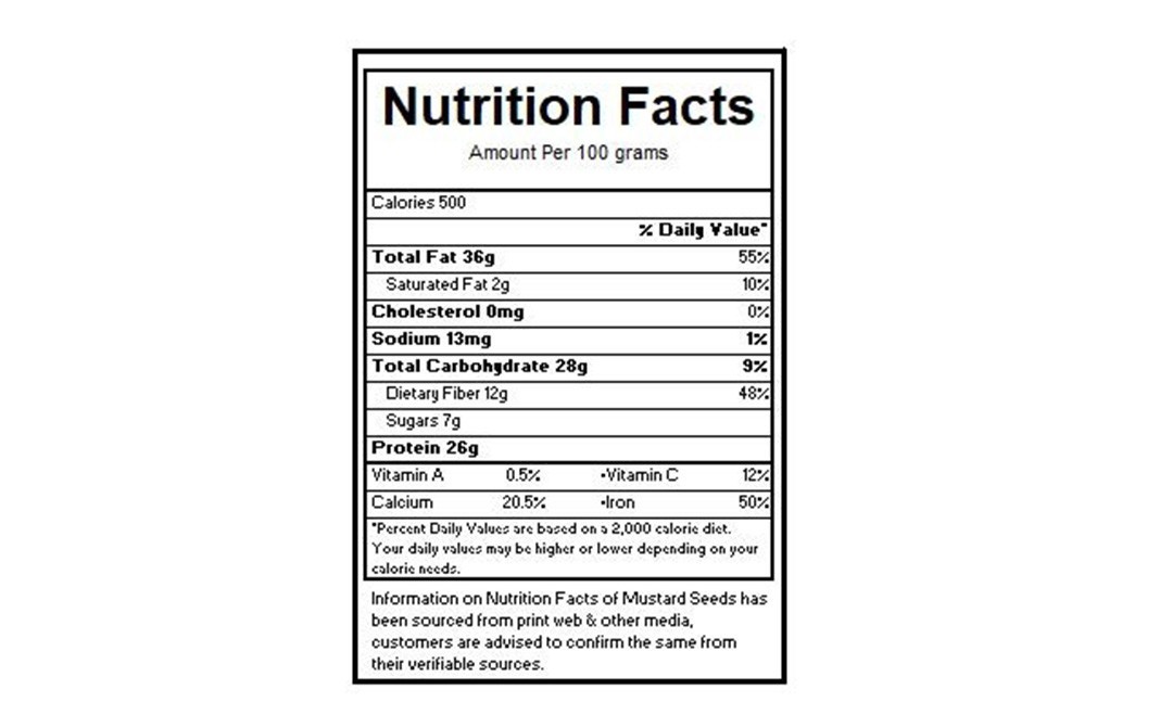 Hambre Yellow Mustard Seeds sarso peeli   Pack  250 grams